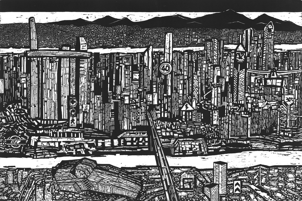 10 熊双同《山城印象》 版画