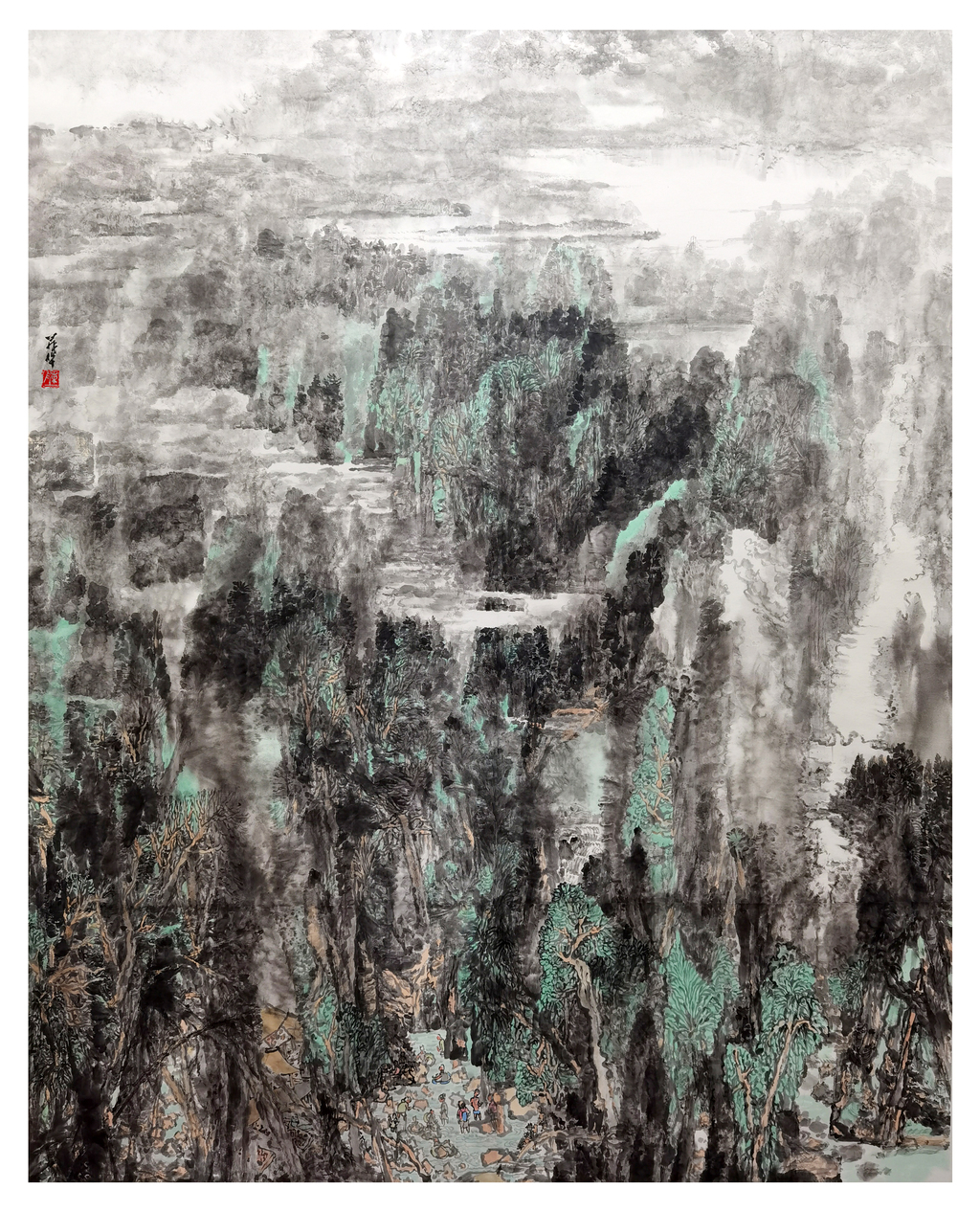 2 陈茂华《自然而然·云隐》中国画