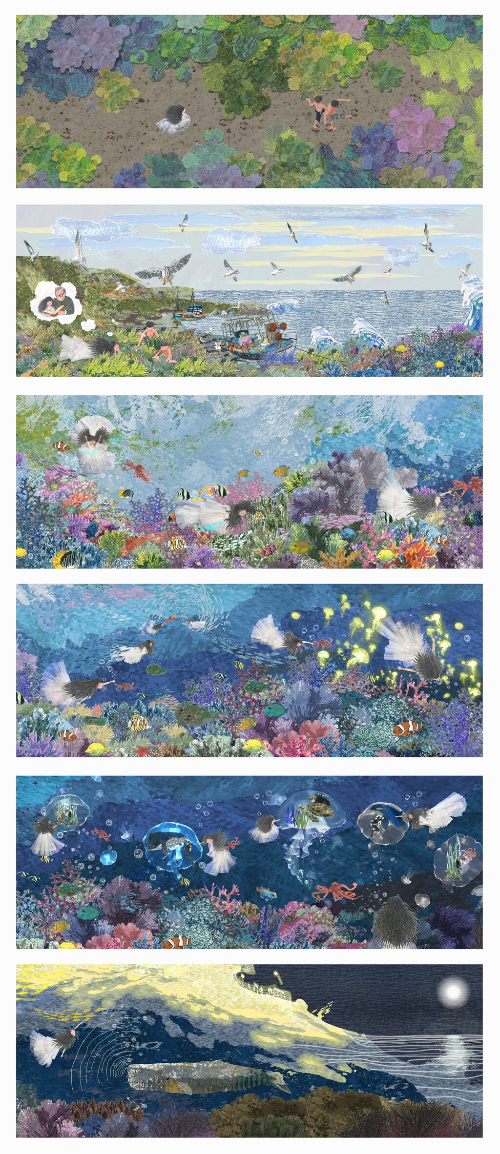 16 刘涛《 美丽的西沙群岛之旅》综合画种·连环画及插图