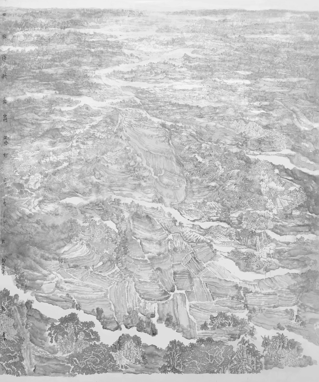 3 邓建强《田园诗韵》中国画 240×200cm  2022年