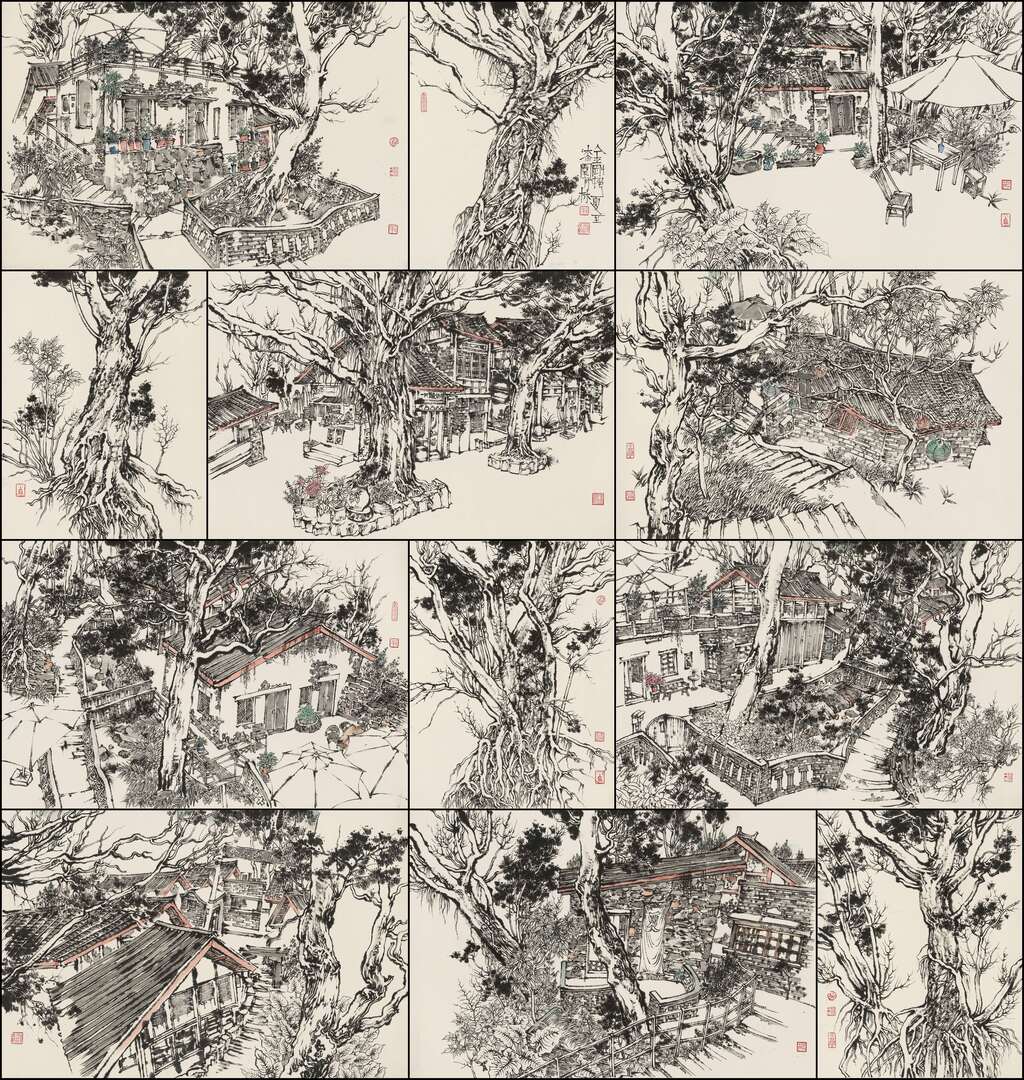 13 李月林《金刚村·夏至》中国画  180×210cm 2025年(1)