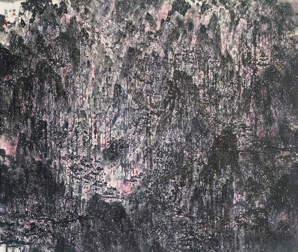 9 彭石《金佛山-渐入佳境》中国画180×145cm(1)