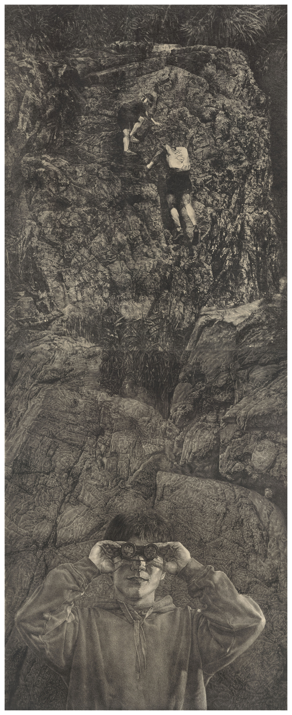20  乔檑，《青春•远方》，153×61cm，版画