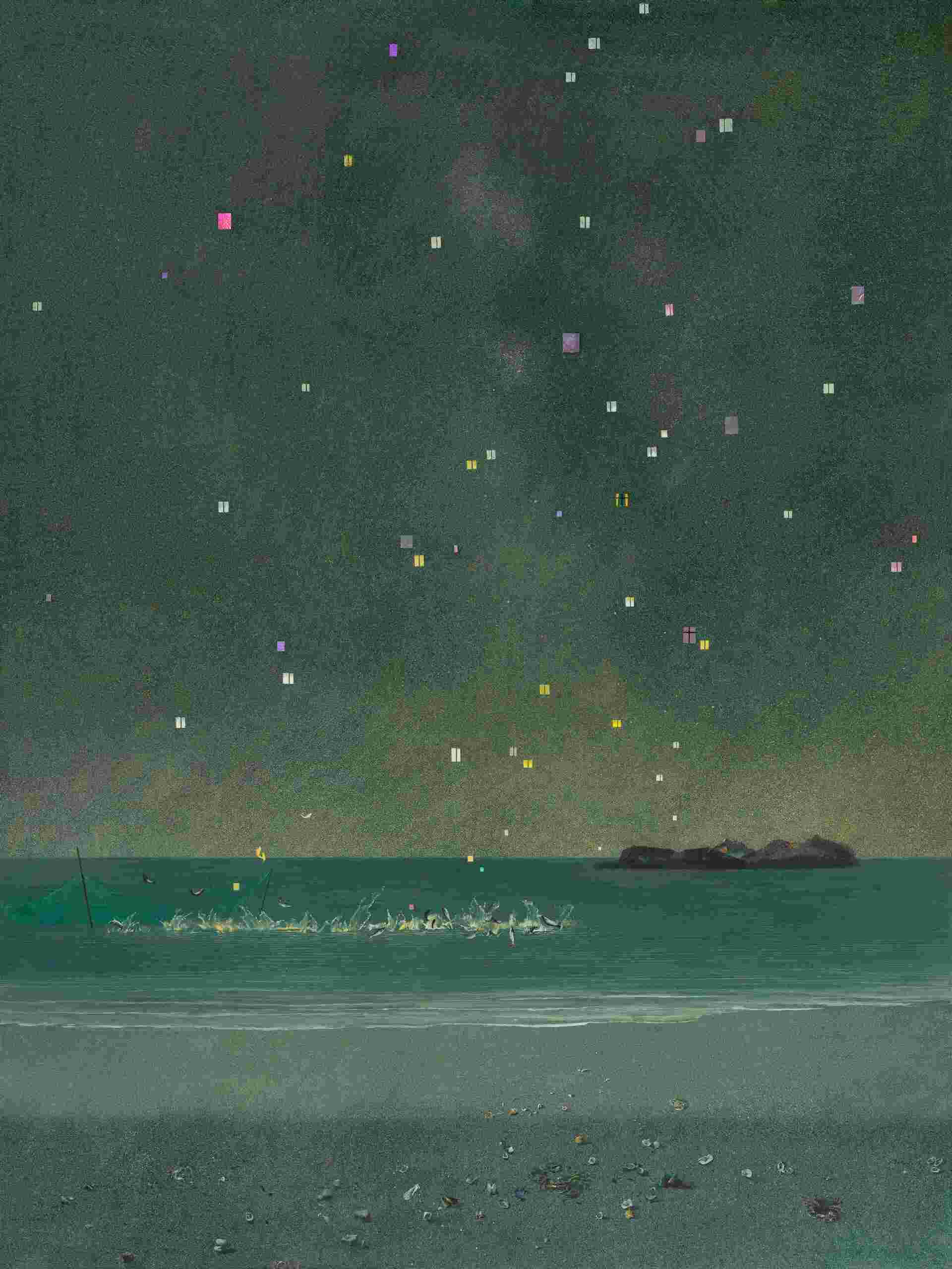 120 油画直送 耿德法《星光》