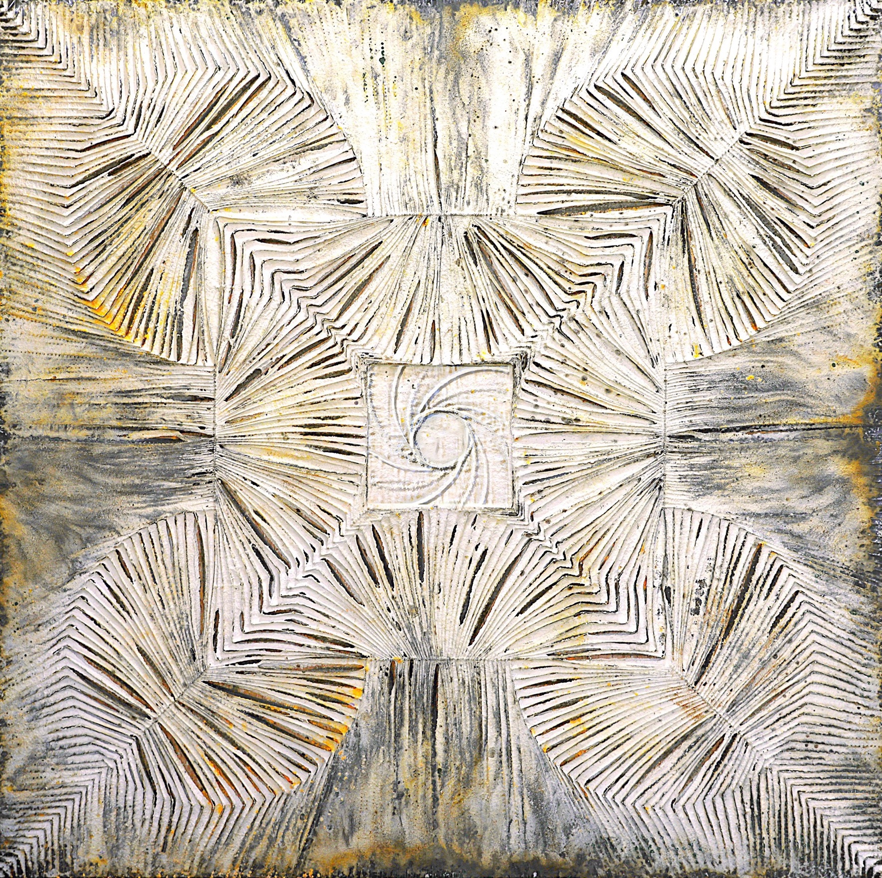 449 综合材料直送 林智伟《影入尘烟》175×175cm