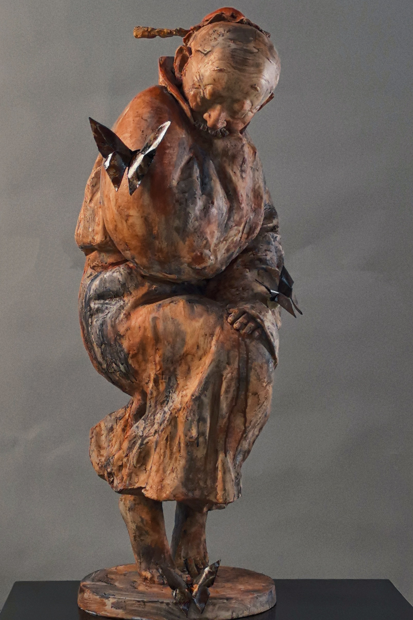 274 雕塑直送 王子婷《庄周梦蝶》