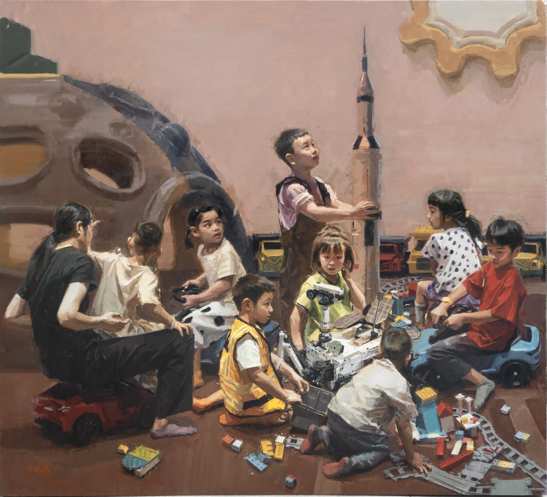 119 油画直送 方经纬《未来工程师》200×220cm 2025年